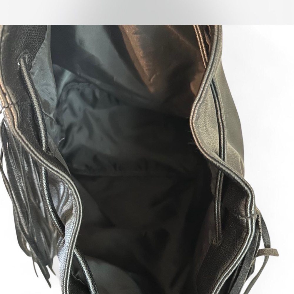 Victoria's Secret Black Backpack with Fringe - Picture 5 of 8